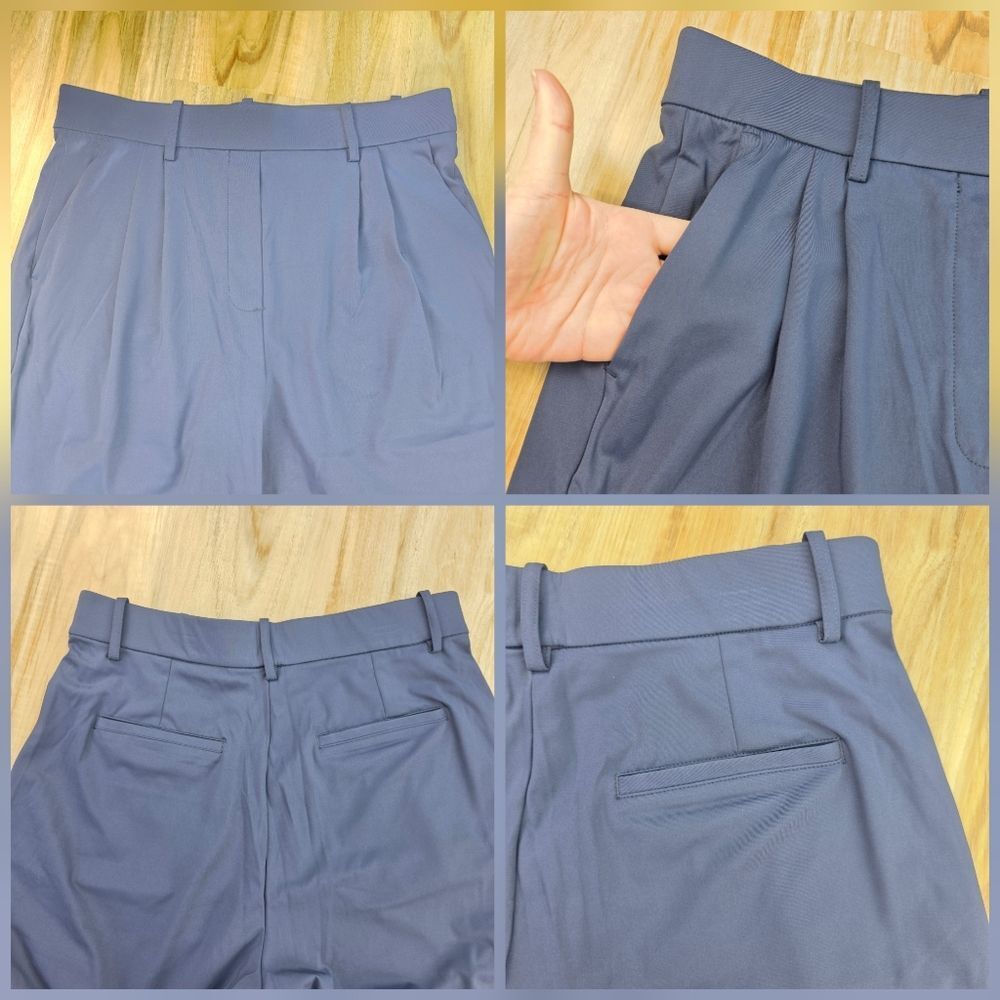 💬🩵🅰️NWT Blue Zipper Crop Hoodie & Wide Leg Pants Large - Picture 10 of 15